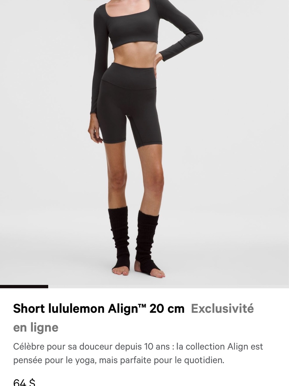 lululemon Align High-Rise Bike Shorts - gray camo